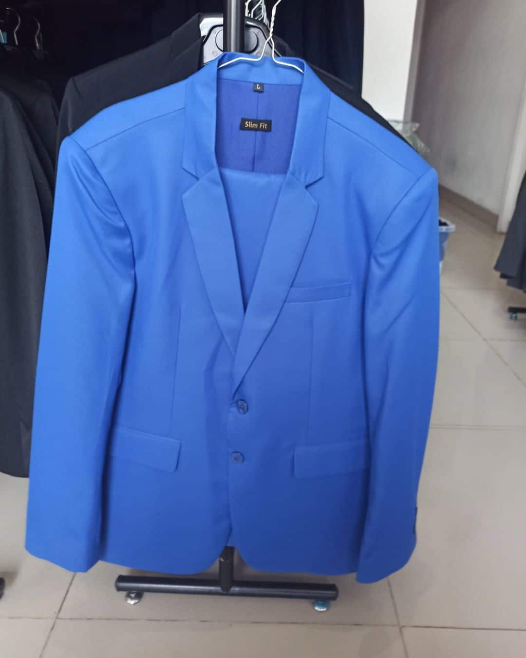 sewa jas warna blue depan